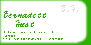 bernadett hust business card
